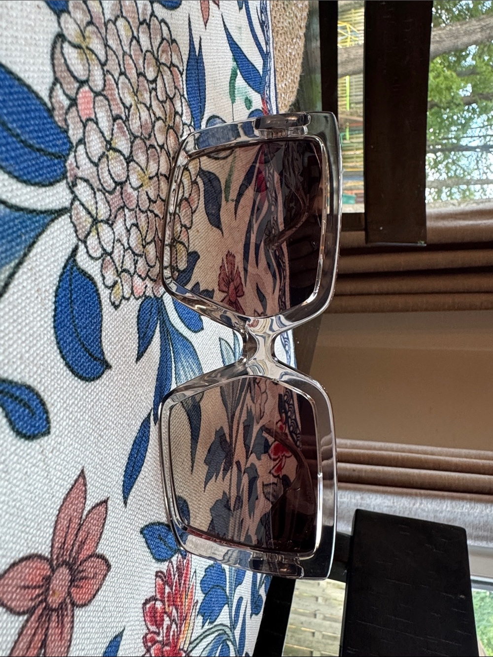 Michael Kors Clear Frame Sunglasses with Gray Gradient Lenses